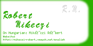 robert mikeczi business card